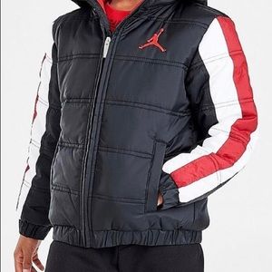 Jordan black and red puffer jacket